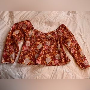 WAYF Floral Boho Blouse